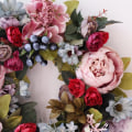 Miniatyrbilde 2 av 5: Kunstig Peonblomsterkrans, Peon Vårekranser for Inngangsdør Utenfor Rose Sommerkranser, Inngangsdørdekorasjoner Veggdekor