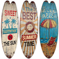 Miniatyrbilde 1 av 5: 3 stk Surfboard Veggdekor, 17,6\"X6,2\" Surfboards for Dekorering, Strandtema Dekor Tre Surfboard Vegg Skilt for Stue