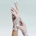 Miniatyrbild 3 av 4: Vita - Fiskgarn Lace Handskar - Långa Mesh Handskar
