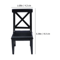 Pikkukuva 3 / 4: Talopaketti Mini-tuoli käsityöt Mini-koti Sisustus Mini-pöytä Tuoli Kalusteet Mini-talo TuoliMusta Black 8.3X4.3X4.3CM