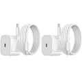 Miniatyrbild 1 av 3: 2-pack - Laddare för Samsung 25W Adapter + Kabel USB-C Snabbladdare vit white 200