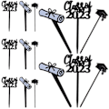 Miniatyrbillede 4 af 5: 30 stk. Graduation Cupcake Topper Appetizer Picks til Graduation Party Sort 7,6X4CM Black 7.6X4CM