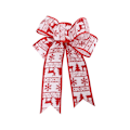Miniatyrbillede 2 af 5: ３ STK. Bøjler fra Holiday Bows - Diagonal Stribet Julekransbøjler til Julepynt & Håndværk
