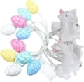 Miniatyrbild 1 av 5: Easter Light Decorations, 10ft 20 LED Crack Egg, Bunny, Battery Operated String Lights Indoor Outdoor for Tree Easter Party