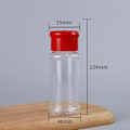 Miniatyrbilde 1 av 5: 2-pakning 100ml Plastkrydderkrukker Flasker Beholdere med Svart Lopp - Perfekt for Oppbevaring av Krydder, Urter og Pulver En Størrelse