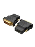 DVI till HDMI-adapter, 2-pack dubbelriktad DVI hane till HDMI hona