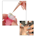 Miniatyrbild 5 av 5: 1 set Dubbelsidiga Nagelborstar för Nagelkonst Nagelborste Set för Akryl Applicering Hemma DIY Manikyr