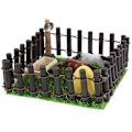Miniatyrbilde 4 av 4: 1 Sett Miniatyr Hestegård Realistisk Miniatyr Stud-gård Dekor Mikrolandskap Layout Modell Kaffe 9x9 Coffee 9x9cm