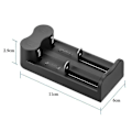 Miniatyrbillede 2 af 5: 21700 26650 18650 16340 18500 32650 3.7v Genopladeligt Li-ion Batteri Usb 2-Plads Oplader LANG
