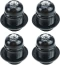 4 Stykker Sort E27 Skrue, E27 Lampeholder, E27 Fatning, E27 Sokkel