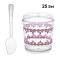 Miniatyrbilde 3 av 3: 20 Sett med 120ml Runde Gelekopplokk og Skje Sett Mini Dessertkopper Moussekopper Sett for Kakebutikk Restaurant Bar My-6360-4 (Tilfeldig Skjestil, Rosa) 20 stk 20 pcs