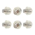 Miniatyrbillede 4 af 4: 6 stk Professionelle Barber Clippers Saks Haleplade Lydreducerende Tilbehør Skærebræt Bumper Sølv 0,7X0,5X0,5cm Silver 0.7X0.5X0.5cm