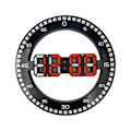Miniatyrbillede 1 af 2: 10 Tommer Digital Smart Springende Vægur, Lydløs Vægur, Stue Og Soveværelse Ur Uden T