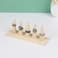 Miniatyrbild 3 av 4: 1 st Set Finger Ring Stativ Smyckesvisningshållare Showcase Display Stativ 17.8*3.1*2.3\", massivt trä