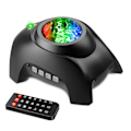 Miniatyrbillede 1 af 5: (sort) Lampe Projektor, Farveskiftende LED Lampe Natlys, Lys til Soveværelsesindretning/Fest/Julegaver