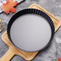 Miniatyrbilde 5 av 5: Tarteform, 22 cm Tarteformer, Ikke-klebende Avtakbar Løsbunn Karbonstål Tarteform - Ikke-klebende Tarteform Tarte, Rund Tarte Quicheform