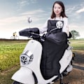 Miniatyrbilde 1 av 3: Beinvarmer-forkle med styrehåndtak - Universal vintervarm vindtett termisk beskyttelse for elektrisk sykkel, bærbar scooter