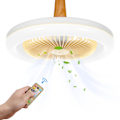 Miniatyrbilde 2 av 2: Justerbar Moderne LED Takvifte Med Lys Fjernkontroll Smart Viftelampe For Stue Soverom Gul 26CMX26CMX12.3CM Yellow 26CMX26CMX12.3CM