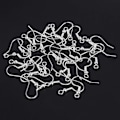 Miniatyrbilde 5 av 5: Ørehake Kroker 925 Sterling Sølv Øretråder Fisk krok Ørehänge med Fjærkule for DIY Smykker Tilpasse Produksjon 100 stk Sølv Belegg h