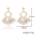 Miniatyrbilde 5 av 5: 5 par lange frynserør Statement Bohemian Håndlagde Drop Dangle Ørepynt for Kvinner Jenter - Håndlagde Perle Statement Ørepynt