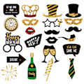 Miniatyrbild 3 av 5: Roséguld Happy New Year Dekorationskit - Nyårsafton Partytillbehör 2025 Festdekorationer för Dekoration