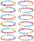 12-pack Choker Halsband Set Henna Tatuering Stretch Elastiska Smycken Kvinnor Flicka Gåva