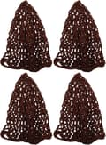 4st Andningsbart Stretch Hårnät för Sovande Kvinnor Polyester Mesh Bonnet Anti-friss Kontroll och Design