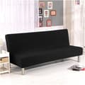 Miniatyrbild 1 av 5: Elastic Clac Cover 3-Seater Sofa, Solid Color Blanket for Living Room, Black
