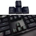 Miniatyrbilde 3 av 5: Slitesterke ABS Retnings-Piler Tastene Keycaps OEM Profil Gjennomsiktig Keycap