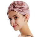 Miniatyrbilde 1 av 5: Satin Bonnet Chemo Hodeplagg Kapp Satinforet Turbaner for Kvinner Gjenbrukbar Badehette Satin Bonnet Kapp Satinhatt Silke Kapp for Søvn