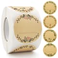 500 Kraft Paper Labels, Self-Adhesive 5 cm, Jam J