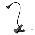 Miniatyrbilde 4 av 5: USB UV LED Svartlyslampe med svanehals og klemmefeste for UV-gele-negler og ultrafiolett herding, Plug & Play, bærbar, satin