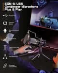 Miniatyrbillede 2 af 5: Gamingmikrofon til pc-computer med stativ og popfilter