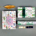 Miniatyrbild 3 av 5: Presentpapper, julpapper, 12 st 50 * 70cm (prydnad * 4 + enhörning * 4 + kaktus * 4 + alpacka * 4)