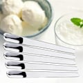 Miniatyrbillede 5 af 5: 5 stk. Teske Ske Rustfrit Stål Flad Ske Espressoske Dessert Lille Kaffeskefuld Mixer Røreske Kokkeplade 5pcs Black