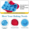 Miniatyrbillede 2 af 5: Silikon Muffinsbakke, 2 Pakker Muffinforme 12 Kopper Store, Non-stick Cupcakeform