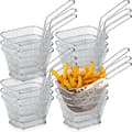 12 st Mini Fyrkantig Fritös för Liten Dekor (Silver) Silver Silver