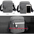 Miniatyrbild 4 av 5: Liten Crossbody-väska för män, Messenger-väska, axelväska för mobiltelefon för resor, vandring och utomhussporter (Grå Crossbody-väska för män)-AD8-
