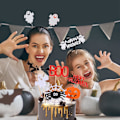Miniatyrbillede 5 af 5: 3-sæt Halloween Kagepynt Hexe Spøgelse Spøgelseshus Kagetopper Hexe Kagetopper Græskar Kagepynt Halloween