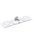 Miniatyrbillede 2 af 4: 3 i 1 Foldbar Magnetisk Sugning Trådløs Oplader, Trådløs Oplader Hurtig Opladning til iPhone 14/13/12/11, Huawei, Samsung Galaxy,