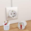 Miniatyrbilde 3 av 3: 2x Reiseadapter Type G - Svart Ferieadapter