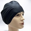 Miniatyrbillede 2 af 5: Sort Ekstra Stor Badehat til dreadlocks og fletninger Brug som Unisex badehat Også til afros langt tykt hår