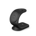 Miniatyrbillede 2 af 4: 3 i 1 Magnetisk Trådløs Oplader, Kompatibel med MagSafe til iPhone 12/13/14 Pro MAX, AirPods, Apple Watch 1-8 (Sort)