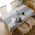 Modern Linen Cotton Rectangular Tablecloth Table Covers for Rectangular Table Home Kitchen Decoration (140x140cm, Grey)