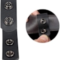 Miniatyrbillede 2 af 5: 4 stk. PU Læder Duty Belt Keeper og Dobbelt Snap Belt Keeper Loop Duty Keepers Passer til Sikkerhed Taktisk Duty Belt Keepers