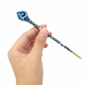 Miniatyrbillede 1 af 5: Blå stil hår hårpinde til kvinder piger langt hår ikke kun smuk, men også bygget til at holde (15 cm)