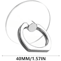 Miniatyrbillede 2 af 5: Transparent Mobiltelefon Ringholder, Klar Telefon Ring Stativ, Klar Mobiltelefon Ring Greb Stativ, Universal Ring Spænde Greb Stativ