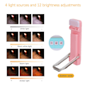 Miniatyrbillede 2 af 4: Musiknote Lampe Læselampe USB Mini Computer Lampe 4 Farvetemperatur 12 Fil Knapper Pink