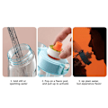 Miniatyrbild 2 av 3: Smaksatt vattenflaska med 7 smakpoddar Air Water Up flaska Frostad svart 650ml Air Starter Up Set Vattenkopp för camping Sport Klar Svart Clear Black