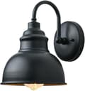 Miniatyrbild 1 av 5: Vintage Wall Lamp Gooseneck Barn Flat Light (Black)